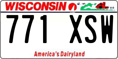 WI license plate 771XSW