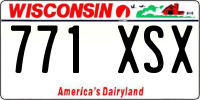 WI license plate 771XSX
