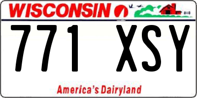 WI license plate 771XSY