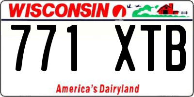 WI license plate 771XTB