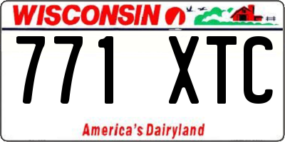 WI license plate 771XTC