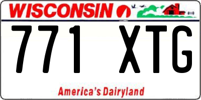 WI license plate 771XTG
