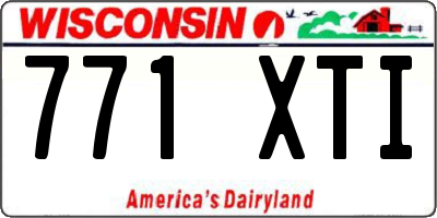 WI license plate 771XTI