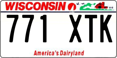 WI license plate 771XTK
