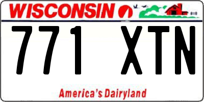 WI license plate 771XTN