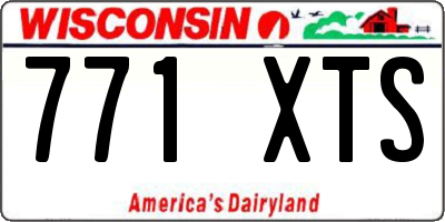 WI license plate 771XTS