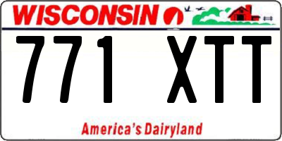 WI license plate 771XTT