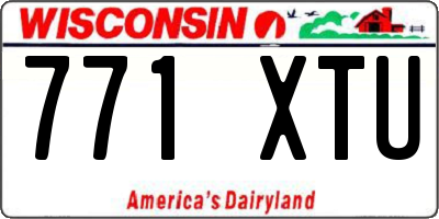 WI license plate 771XTU