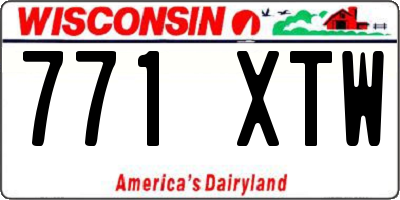WI license plate 771XTW