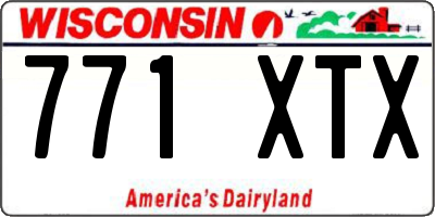 WI license plate 771XTX