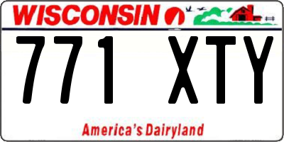 WI license plate 771XTY
