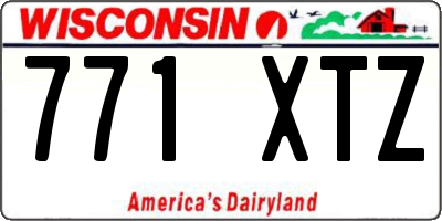 WI license plate 771XTZ