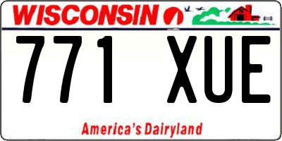 WI license plate 771XUE