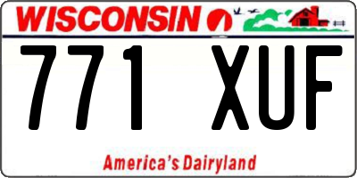 WI license plate 771XUF