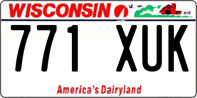 WI license plate 771XUK