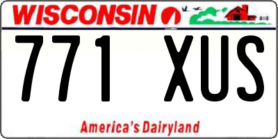 WI license plate 771XUS