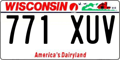 WI license plate 771XUV
