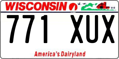 WI license plate 771XUX