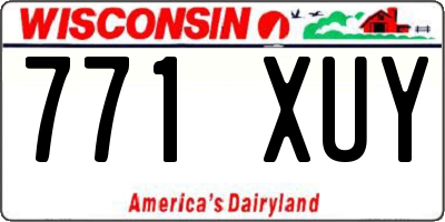 WI license plate 771XUY