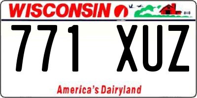 WI license plate 771XUZ