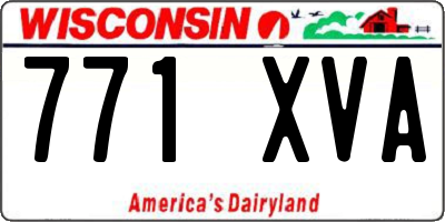 WI license plate 771XVA