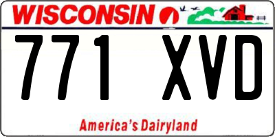 WI license plate 771XVD