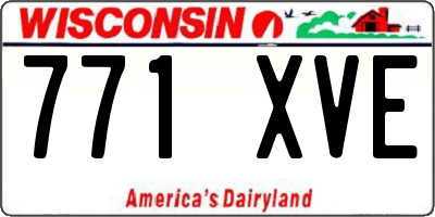 WI license plate 771XVE
