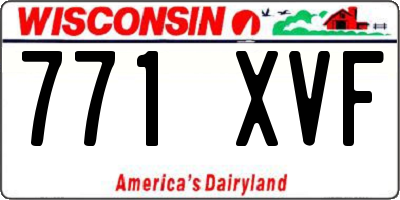 WI license plate 771XVF