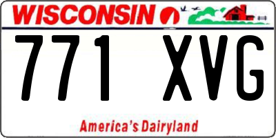 WI license plate 771XVG