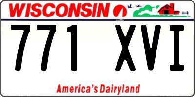 WI license plate 771XVI