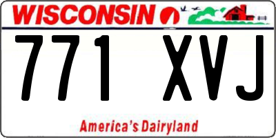 WI license plate 771XVJ