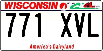 WI license plate 771XVL
