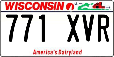 WI license plate 771XVR