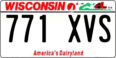 WI license plate 771XVS