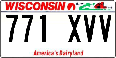 WI license plate 771XVV