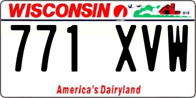 WI license plate 771XVW