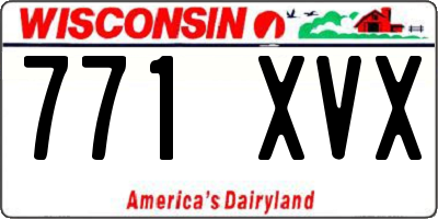 WI license plate 771XVX