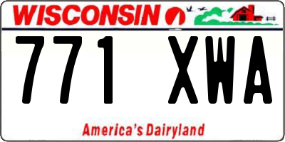 WI license plate 771XWA