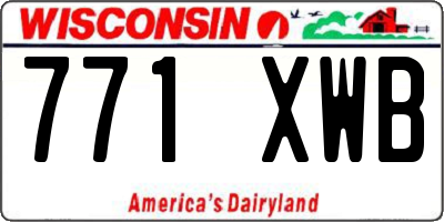 WI license plate 771XWB