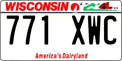 WI license plate 771XWC