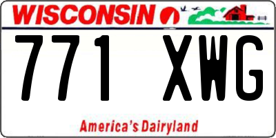 WI license plate 771XWG