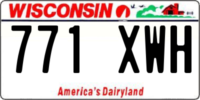 WI license plate 771XWH