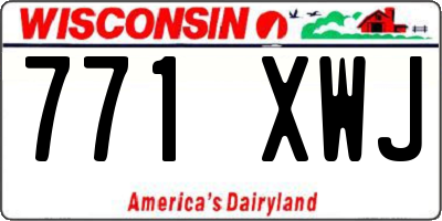 WI license plate 771XWJ