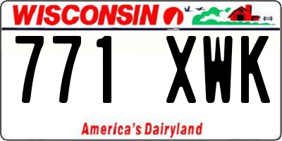 WI license plate 771XWK