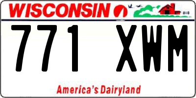 WI license plate 771XWM
