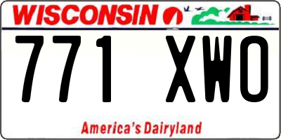 WI license plate 771XWO