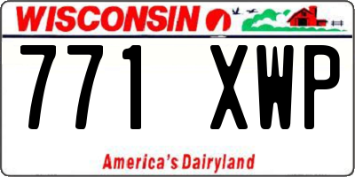 WI license plate 771XWP