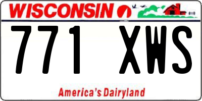 WI license plate 771XWS