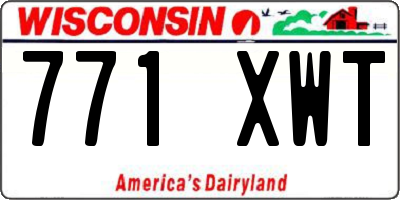 WI license plate 771XWT
