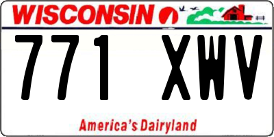 WI license plate 771XWV
